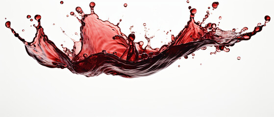 Delicious red wine splash cut out
