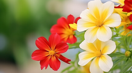 Fototapeta premium red and yellow frangipani