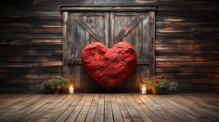 Word Love Heart On Wooden Wall, Background Image, Desktop Wallpaper Backgrounds, HD - obrazy, fototapety, plakaty