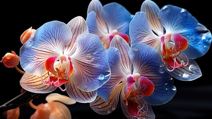 Tropical Orchid Flowers Close, Background Image, Desktop Wallpaper Backgrounds, HD