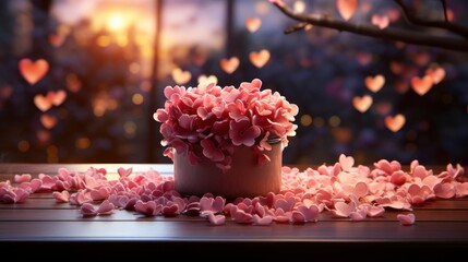 Valentines Day Concept Greeting Card Pink, Background Image, Desktop Wallpaper Backgrounds, HD