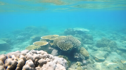 Obraz premium coral reef and sea