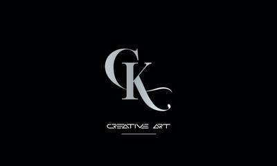 CK, KC, C, K abstract letters logo monogram