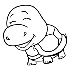 Obraz premium Cute animal illustration on isolated white background, cool for stickers, logos, t-shirts, coloring books, etc.