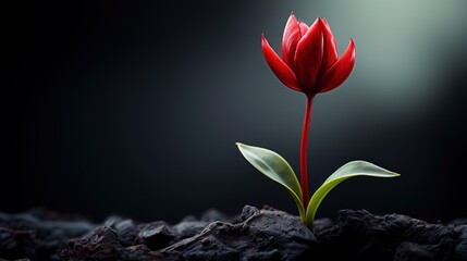 Red Tulip On Box Bow, Background Image, Desktop Wallpaper Backgrounds, HD