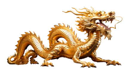 Fotobehang golden dragon statue © I LOVE PNG