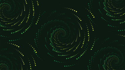 Abstarct green gradient spinning background in dark green color. © Md