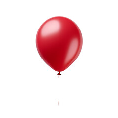red balloon on the png transparent background, easy to decorate projects.
