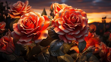 Red Rose Garden, Background Image, Desktop Wallpaper Backgrounds, HD