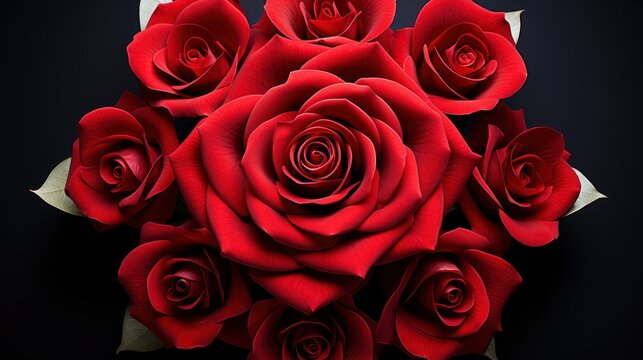 Red Rose Petals Fly Circle Center, Background Image, Desktop Wallpaper Backgrounds, HD