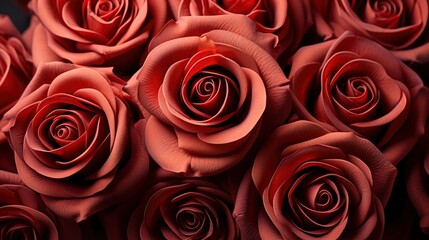 Obraz premium Red Roses Background Natural Texture Love, Background Image, Desktop Wallpaper Backgrounds, HD