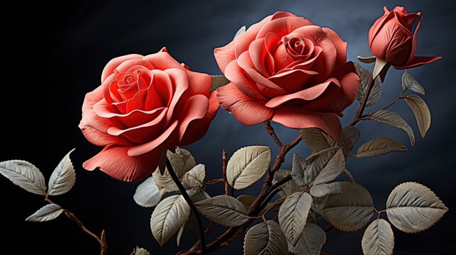 Red Roses Flowers On Background, Background Image, Desktop Wallpaper Backgrounds, HD