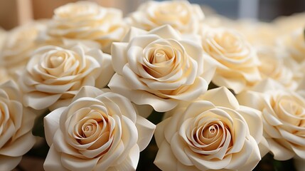 Many Light Creamy Roses, Background Image, Desktop Wallpaper Backgrounds, HD