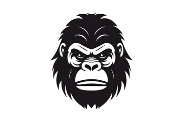 Gorilla icon on white background