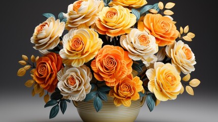 Delicate Wedding Bouquet White Peach Shades, Background Image, Desktop Wallpaper Backgrounds, HD
