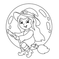 Coloring page for kids. Digital stamp. Cartoon style character. Isolated on white background. Vector illustration.