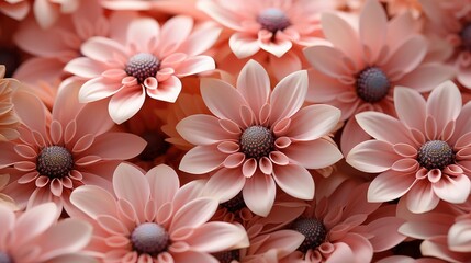 Fototapeta premium Floral Pattern Made Pink Flowers, Background Image, Desktop Wallpaper Backgrounds, HD
