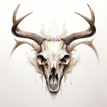 Deer Skull Tattoo by xxtattoojunkiexx on DeviantArt