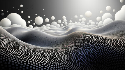 Dots in Harmony: Pointillism Art on Isolated Canvas. Generative AI