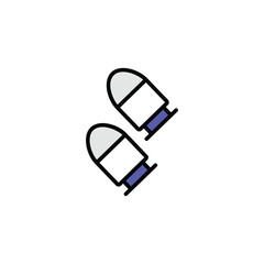 Bullets icon design with white background stock illustration