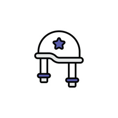 Soldier Helmet icon design with white background stock illustration