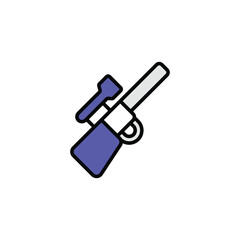 Gun icon design with white background stock illustration