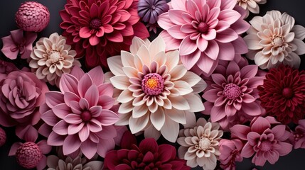 Colorful Flowers Paper Background Red Pink, Background Image, Desktop Wallpaper Backgrounds, HD