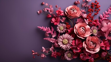 Creative Layout Made Pink Flowers, Background Image, Desktop Wallpaper Backgrounds, HD