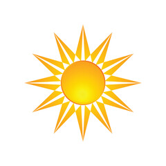 sun icon vector illustration