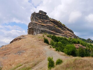 Unique rock formation Guri i Kamjes in Mokra highlands, Albania.