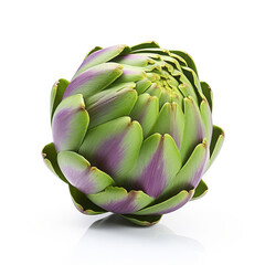 Obraz premium Artichoke green , Mediterranean cuisine, artwork graphic design, isolated on a white background.