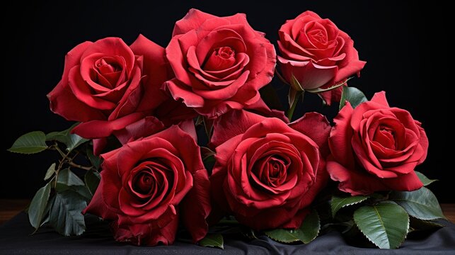 Bouquet Red Roses On Blured Background, Background Image, Desktop Wallpaper Backgrounds, HD