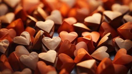 Brown Envelope Red Paper Hearts Inside, Background Image, Desktop Wallpaper Backgrounds, HD