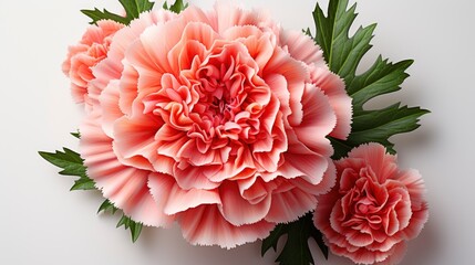 Carnation Flower Isolated On White Background, Background Image, Desktop Wallpaper Backgrounds, HD