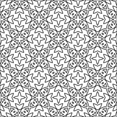  Figures from lines.Abstract background. Black  pattern for web page, textures, card, poster, fabric, textile. Repeat pattern. 