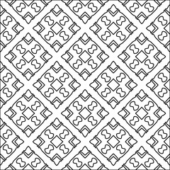  Figures from lines.Abstract background. Black  pattern for web page, textures, card, poster, fabric, textile. Repeat pattern. 