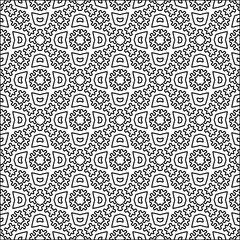  Figures from lines.Abstract background. Black  pattern for web page, textures, card, poster, fabric, textile. Repeat pattern. 