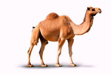 Isolated camel with a transparent background.