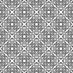  Figures from lines.Abstract background. Black  pattern for web page, textures, card, poster, fabric, textile. Repeat pattern. 