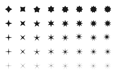 star set vector icon. the basic shape of a star. can be assembled to make various kinds of combined stars.