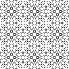  Figures from lines.Abstract background. Black  pattern for web page, textures, card, poster, fabric, textile. Repeat pattern. 