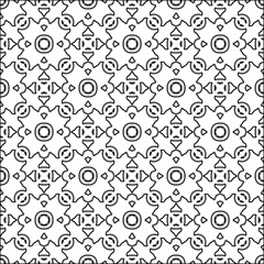  Figures from lines.Abstract background. Black  pattern for web page, textures, card, poster, fabric, textile. Repeat pattern. 