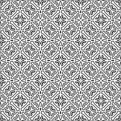  Figures from lines.Abstract background. Black  pattern for web page, textures, card, poster, fabric, textile. Repeat pattern. 