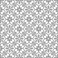  Figures from lines.Abstract background. Black  pattern for web page, textures, card, poster, fabric, textile. Repeat pattern. 