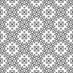  Figures from lines.Abstract background. Black  pattern for web page, textures, card, poster, fabric, textile. Repeat pattern. 