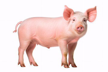 Isolated pig with a transparent background.
