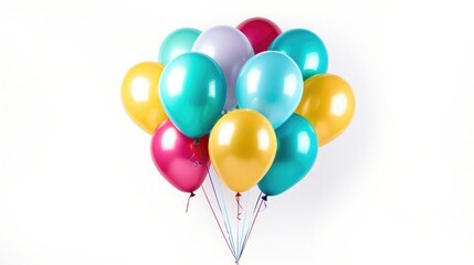 Fototapeta na wymiar colorful balloons isolated on white background