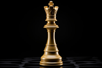 Chess Piece King Isolated on a White Background