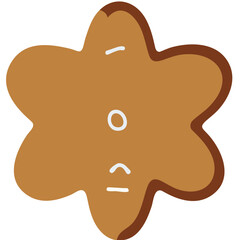 cookies isolated on white, christmas gingerbread