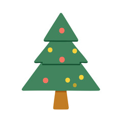christmas tree isolated on white